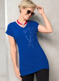 Longshirt mit Strasszier