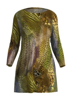 Longshirt mit U-Boot-Ausschnitt