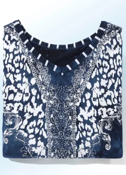 Longshirt mit V-Ausschnitt in 2 Farben