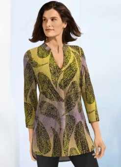 Longshirt mit Zierfalte im Vorderteil