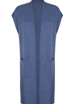 Long-Strickweste aus Kaschmir
