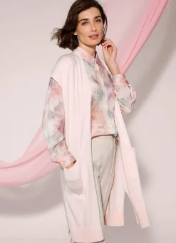 Long-Strickweste mit Kaschmir