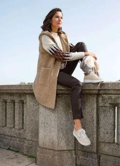 Longweste mit Druckerleiste