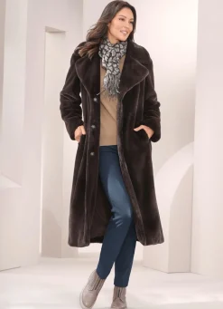 Mantel aus kuschelweichem Kunstpelz