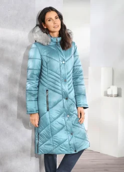 Mantel mit abnehmbarer Kapuze