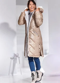 Mantel mit abnehmbarer Kapuze