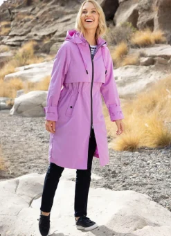 Mantel mit abnehmbarer Kapuze