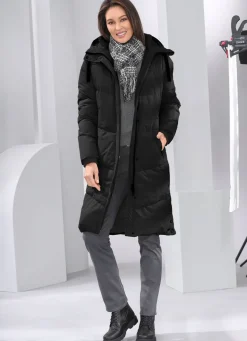 Mantel mit fester Kapuze