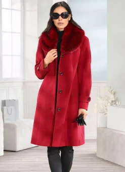 Mantel mit Taillenriegel im Rückteil