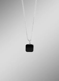 Maskuliner, stilvoller Anhänger mit echt schwarzem Achat