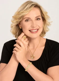 Mattierter Damenring mit Zirkonia