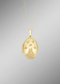 Medaillon zum Öffnen mit Lebensbaum-Motiv