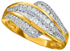 Mehrreihig gefasster Damenring