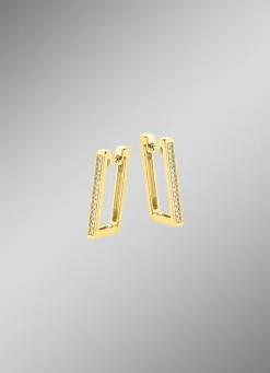 Moderne Creolen mit Brillanten