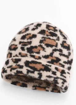 Moderne Damen-Mütze, im Leo-Design