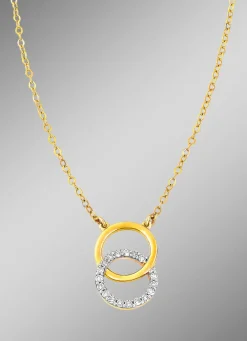 Moderne Halskette mit 18 Diamanten