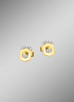 Moderne Ohrstecker mit Zirkonia