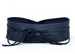 Modischer Leder-Bindegürtel, 8 cm breit