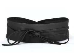 Modischer Leder-Bindegürtel, 8 cm breit