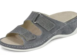 Mubb, bequeme Damen-Pantoletten, Weite H, mit herausnehmbarem Fußbett