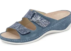 Mubb, bequeme Damen-Pantoletten, Weite H, mit herausnehmbarem Fußbett