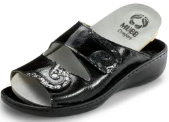 Mubb, bequeme Damen-Pantoletten, Weite H, mit herausnehmbarem Fußbett