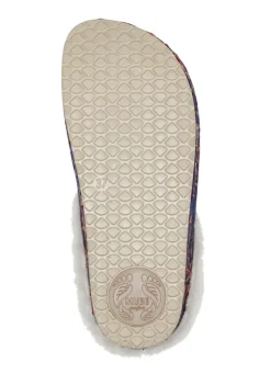 Mubb Wollfilz-Pantoffel mit bunter Blüten-Stickerei