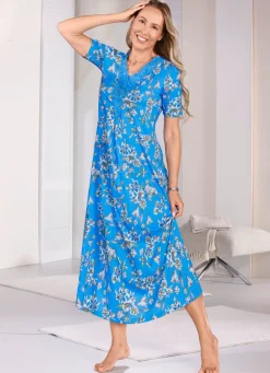 Nachthemd, knöchellang mit großzügiger Motivspitze