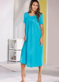 Nachthemd, knöchellang und mit Faltenlegung