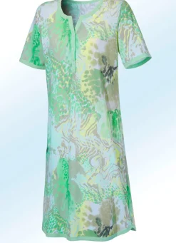 Nachthemd, knielang mit Knopfleiste