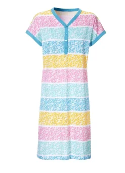 Nachthemd, Kurzarm mit Knopfleiste