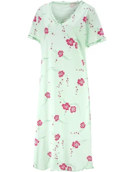 Nachthemd, Kurzarm mit V-Ausschnitt