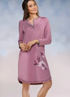 Nachthemd, Langarm mit Knopfleiste