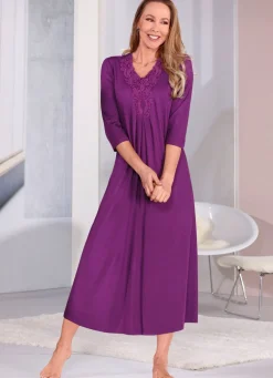 Nachthemd mit Motivspitze und Kellerfalte