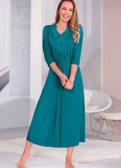 Nachthemd mit Motivspitze und Kellerfalte