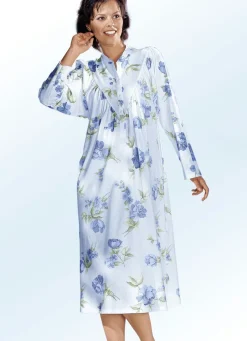 Nachthemd mit Vorderteilpasse und Raffungen