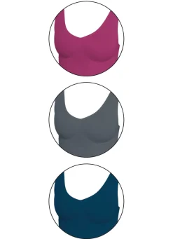 Nahtloser Komfort-BH 3er-Set