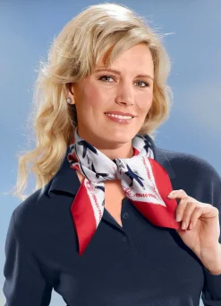 Nickituch mit blauen Seesternen