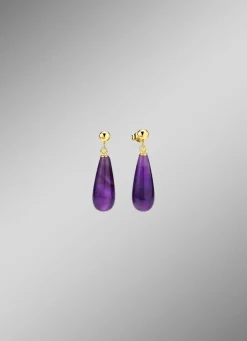 Ohrstecker aus Gold mit Amethyst