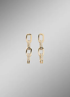 Ohrstecker aus vergoldetem Edelstahl mit Kristallen