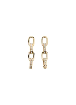 Ohrstecker aus vergoldetem Edelstahl mit Kristallen