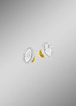 Ohrstecker mit 6 Brillanten und 40 Diamanten