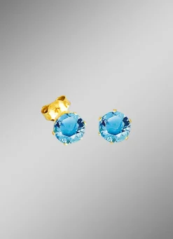 Ohrstecker mit Blautopas