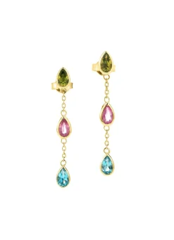 Ohrstecker mit funkelnden, echten Edelsteinen