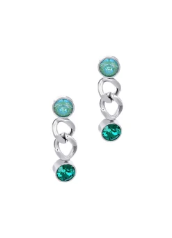 Ohrstecker mit grünen Kristallen