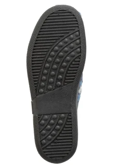 Pantoffel mit Blüten-Dessin