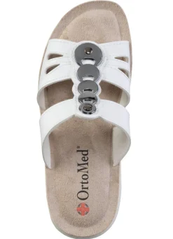 Pantolette mit glänzendem Schmuck