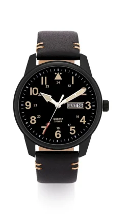 Para Quartz-Herrenuhr in Flieger-Optik