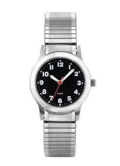 Para-Quartz-Damenuhr mit Edelstahlzugband