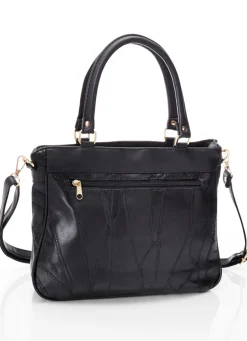 Patchwork-Tasche mit abnehmbarem Umhängeriemen